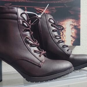 Women's Brown Lace-Up Ankle Boots